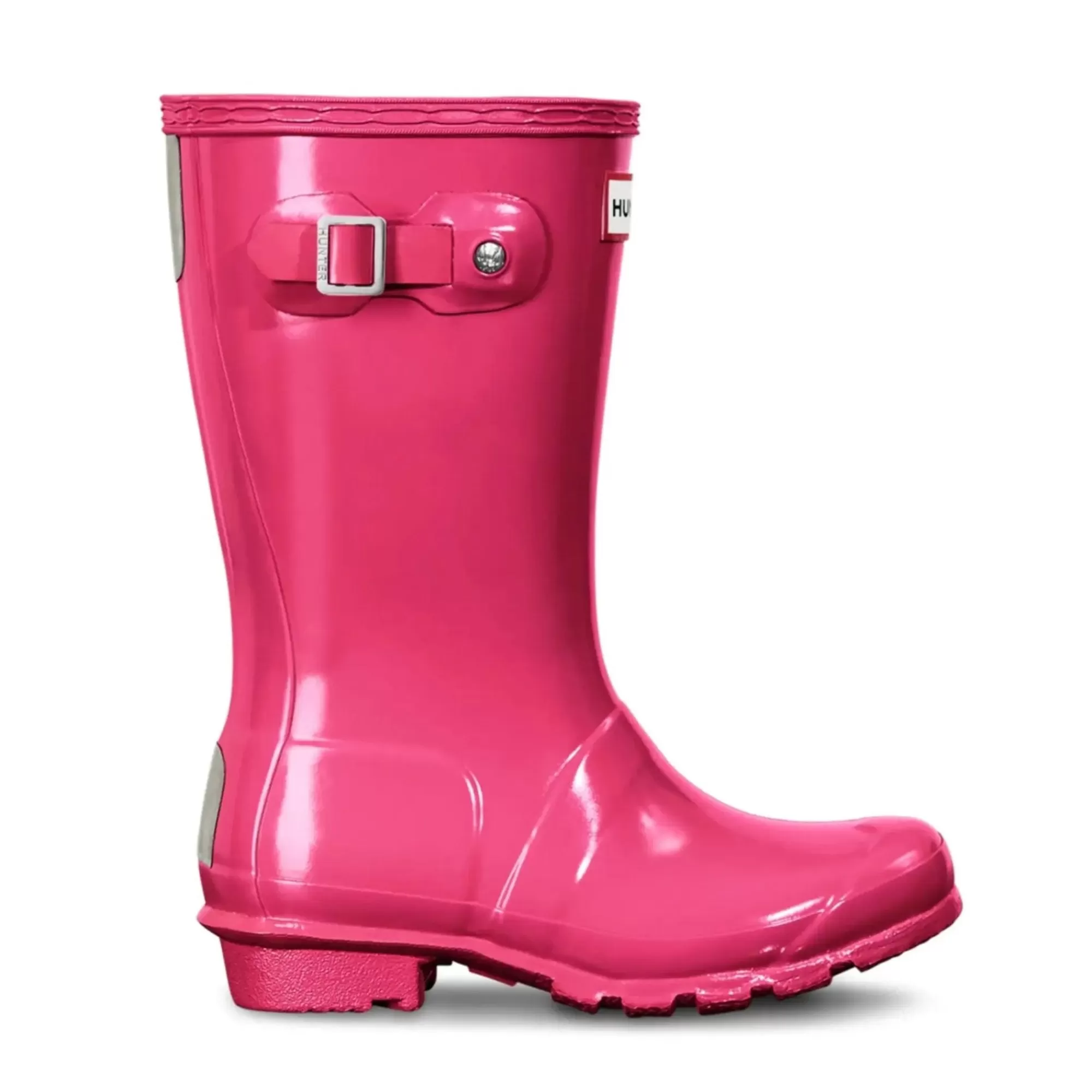 Hunter Big Kids Original Gloss Rain Boots BrightPink Flash Sale