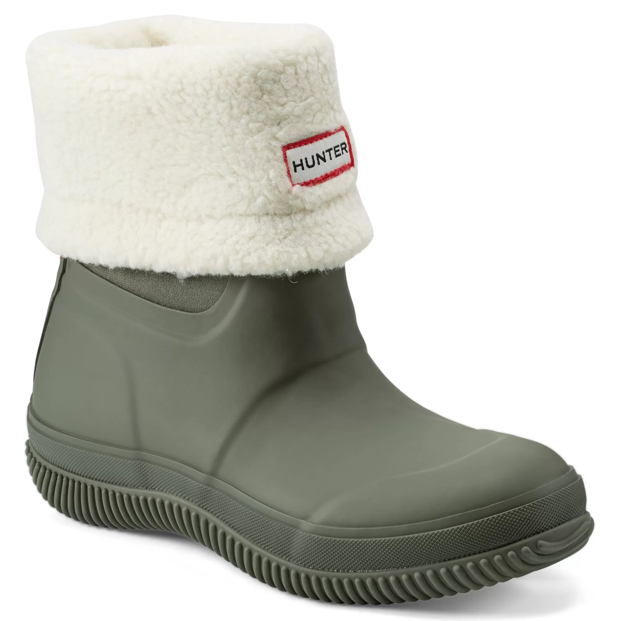 Hunter Women's Thunor Indoor/Outdoor Insulated Roll Top Waterproof Snow Boots MediumGreen Cheap